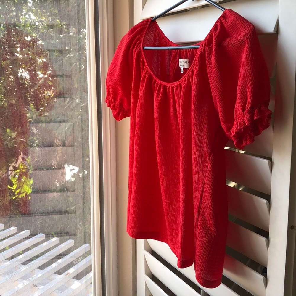 Madewell blouse, red size xs